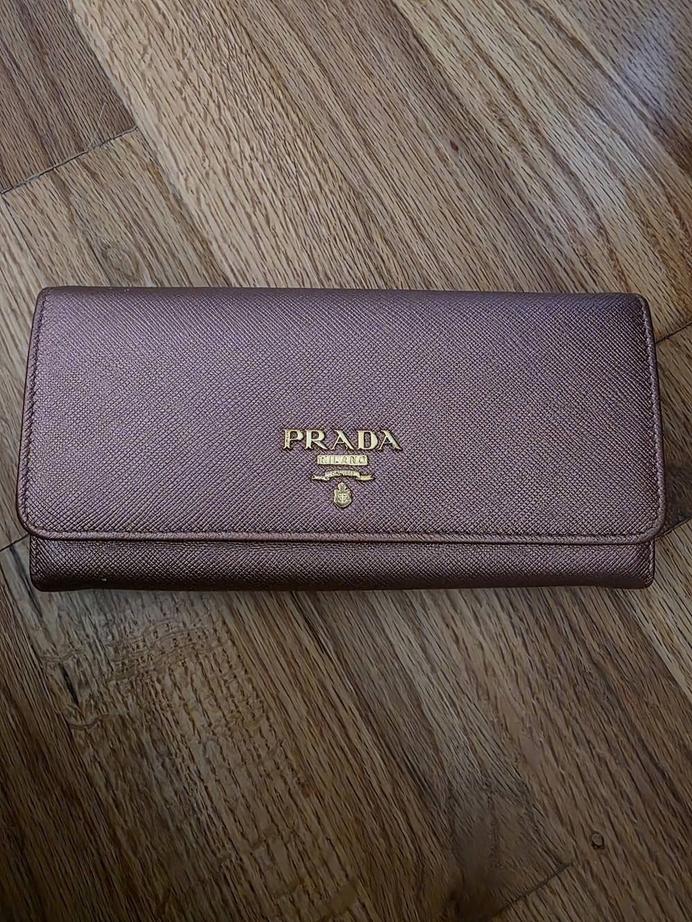 Prada Saffiano Leather Wallet - Rose Brown